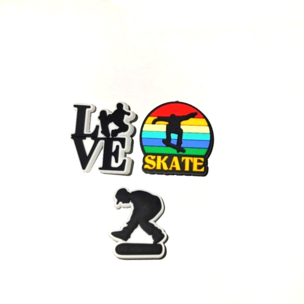 3 Skateboarders Jibbitz Charms